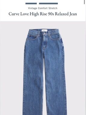 Abercrombie & Fitch 90s Relaxed Jeans Womens 28x30 Blue Dark Wash High Rise